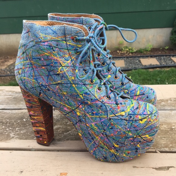 Jeffrey Campbell Shoes - Jeffrey Campbell “Painted Lita” Very Rare